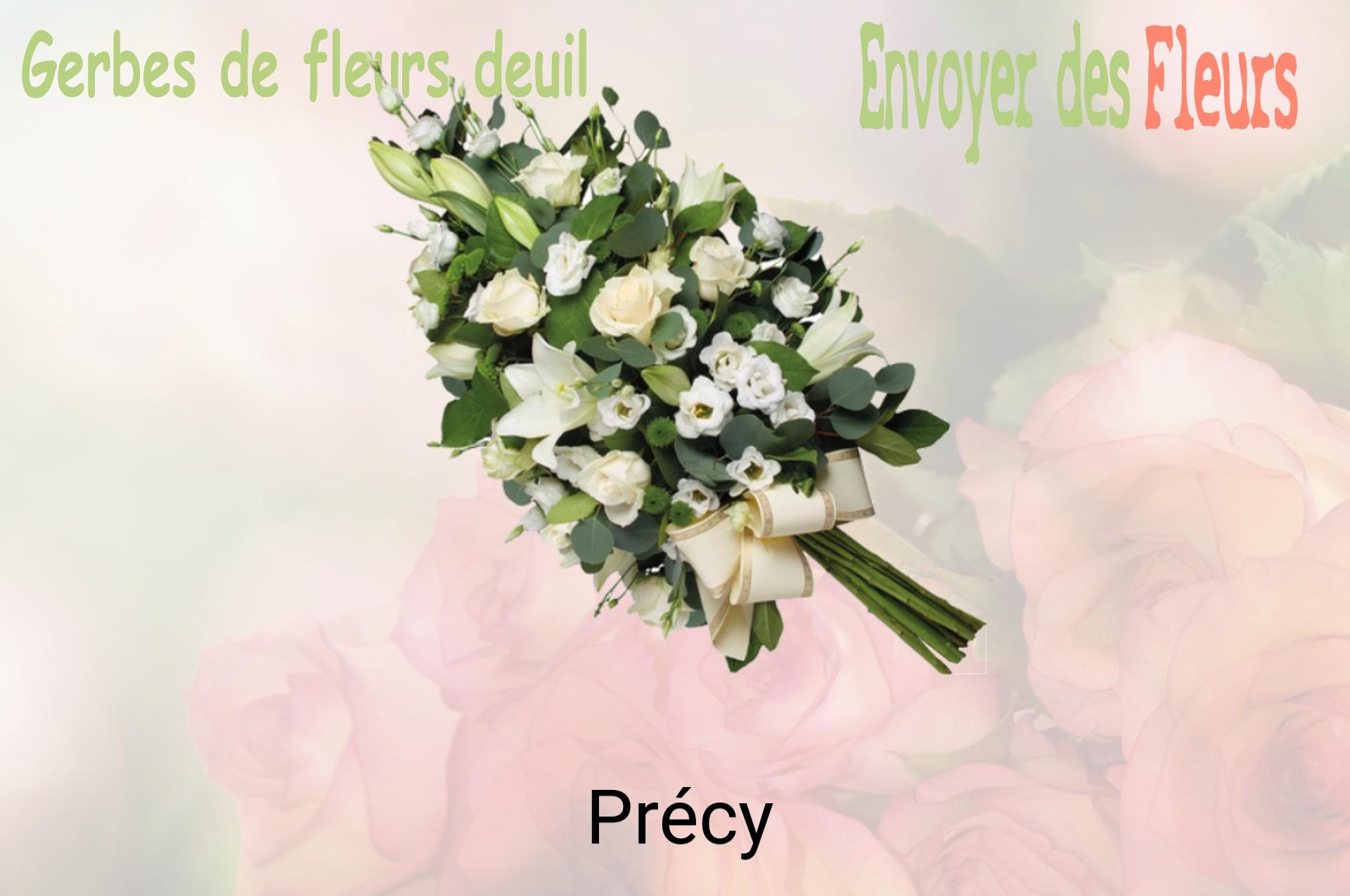 Gerbe de fleurs de deuil livrée à Précy